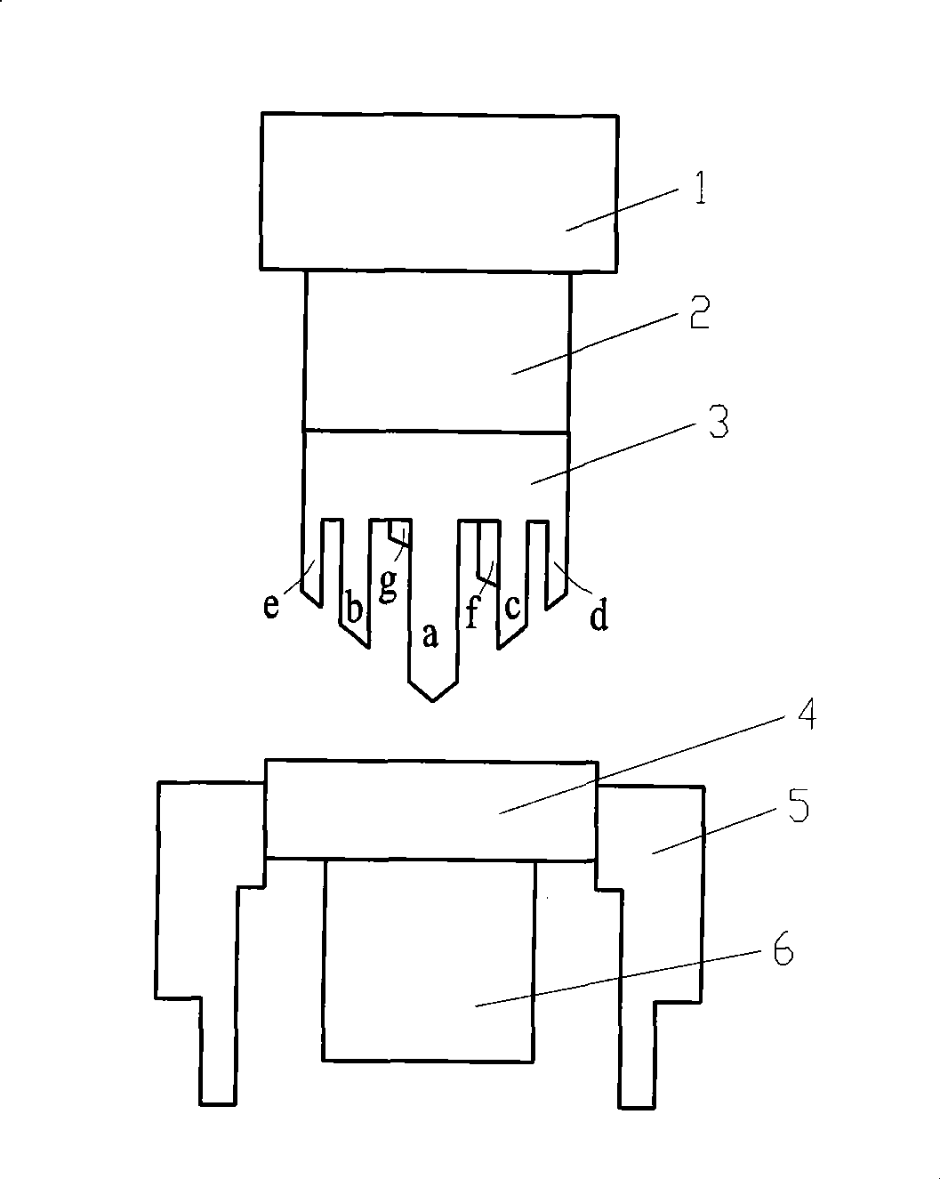 Ball separating device of bearing ball separating holder assembly machine