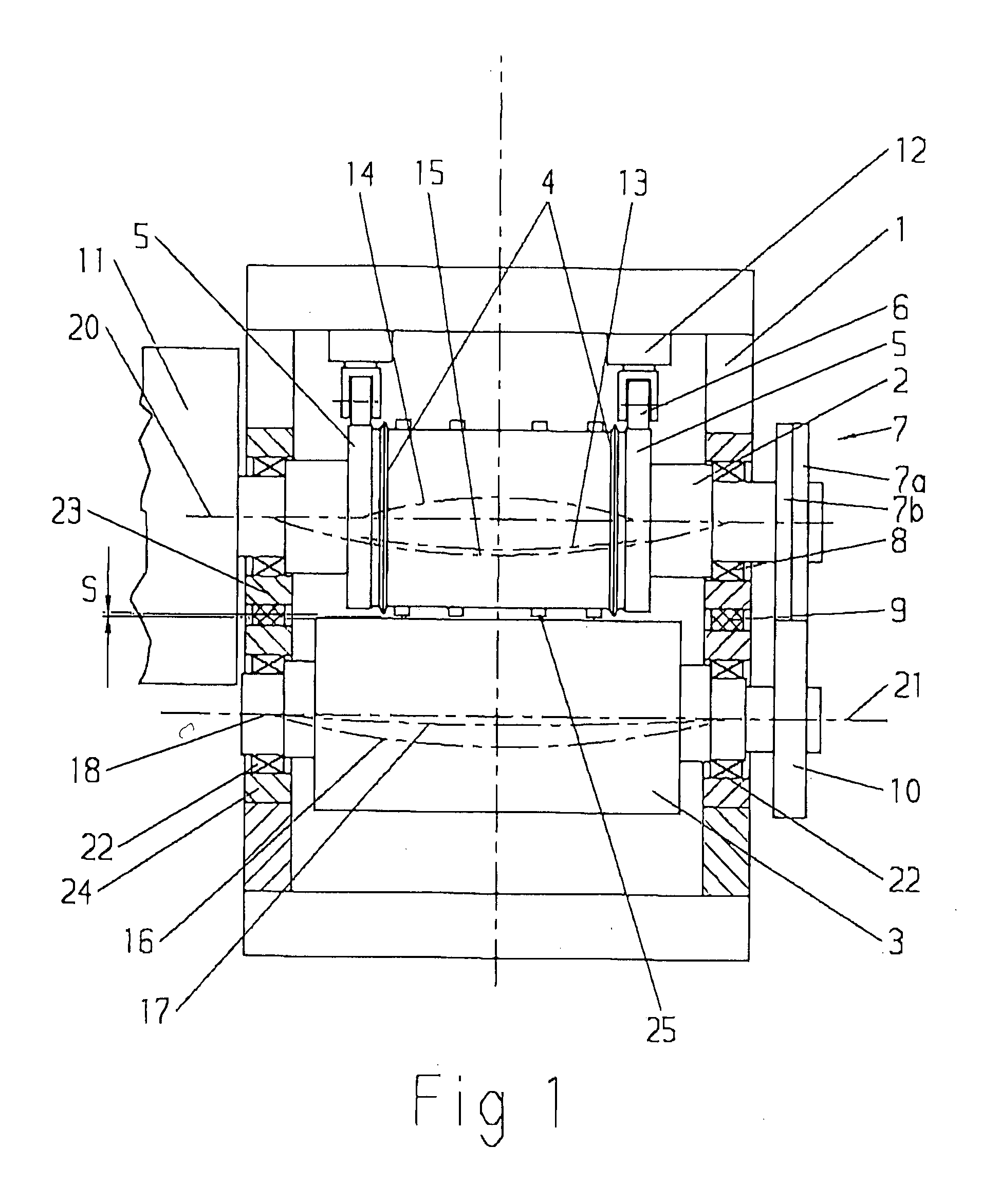 Device for cutting and/or embossing a pre-cut blank or a material web