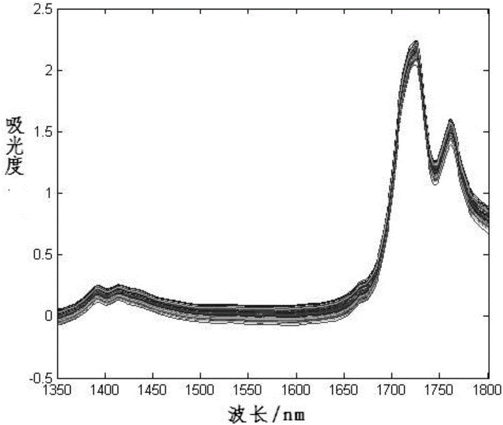 Method for fast identifying variety of edible oil through near-infrared spectroscopy method