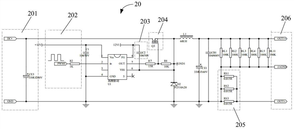 UV-LED lamp constant current control circuit