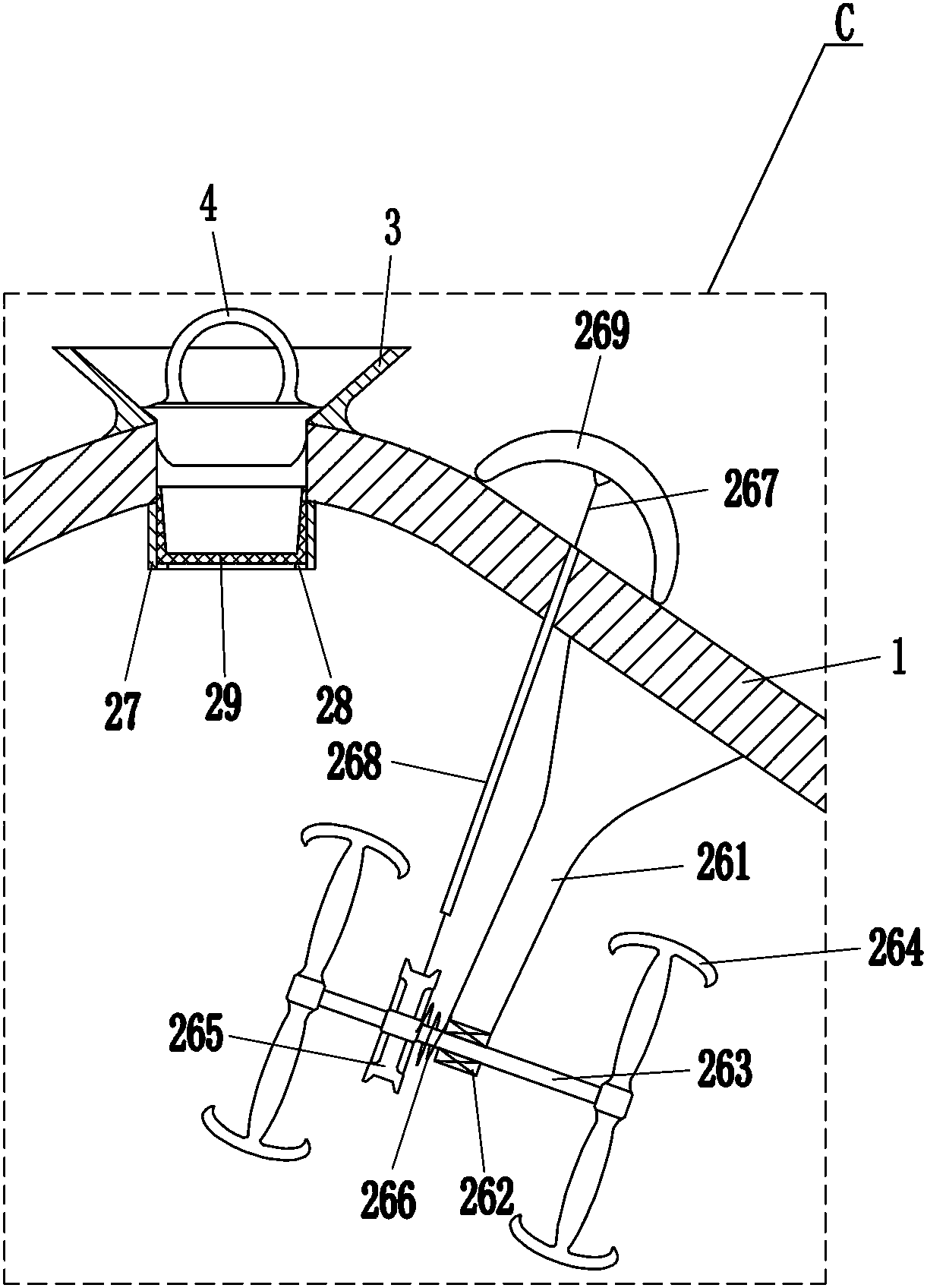 Anti-splashing herbicide sprayer for navel orange planting