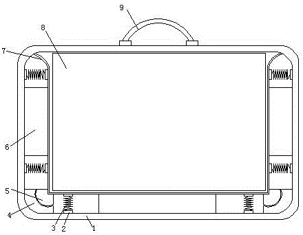 Drop resisting and shock absorption double-layer suitcase