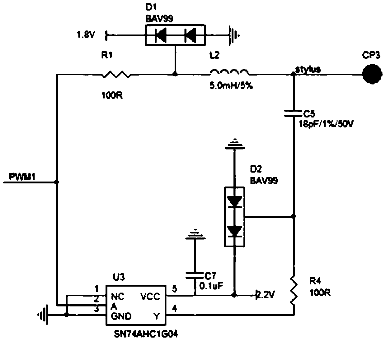 Coding circuit and coding method of active capacitance pen