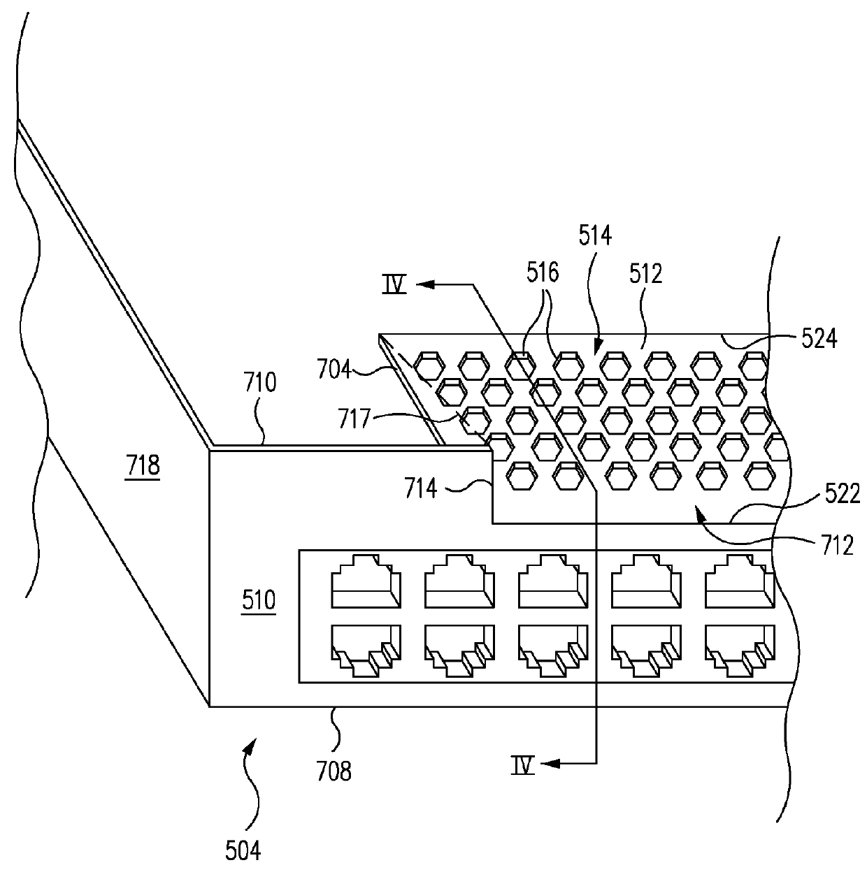 Slant angle vent plate pattern and method