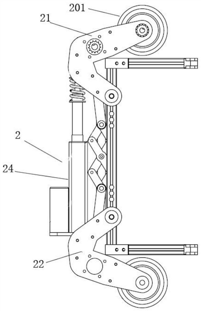 Balance clamping shock-proof device for stay cable detection robot