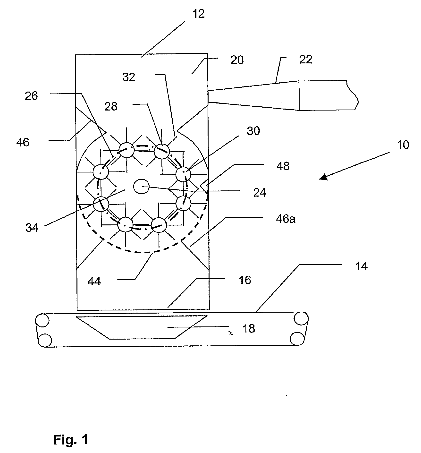 Forming Head and Process for the Production of a Non-Woven Fabric