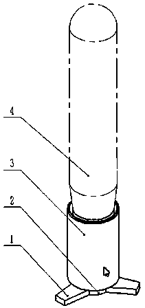 A kind of anti-drop empennage of plastic blocking type resin anchoring agent and injection anchoring method