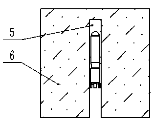 A kind of anti-drop empennage of plastic blocking type resin anchoring agent and injection anchoring method