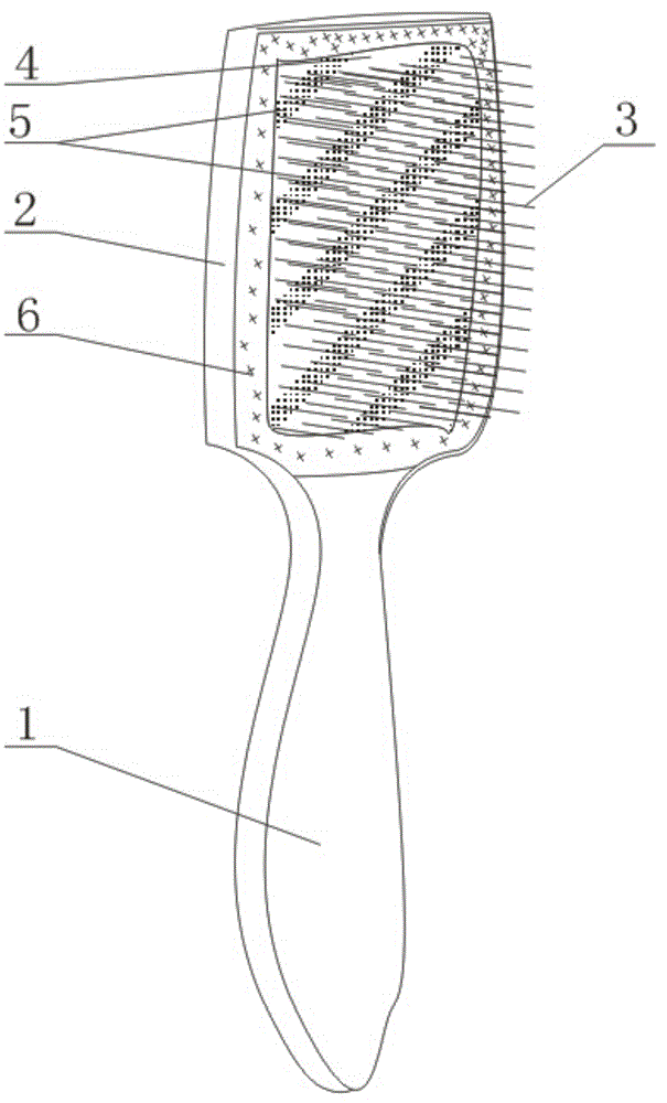 Hair-sticking comb capable of preventing hair from scattering