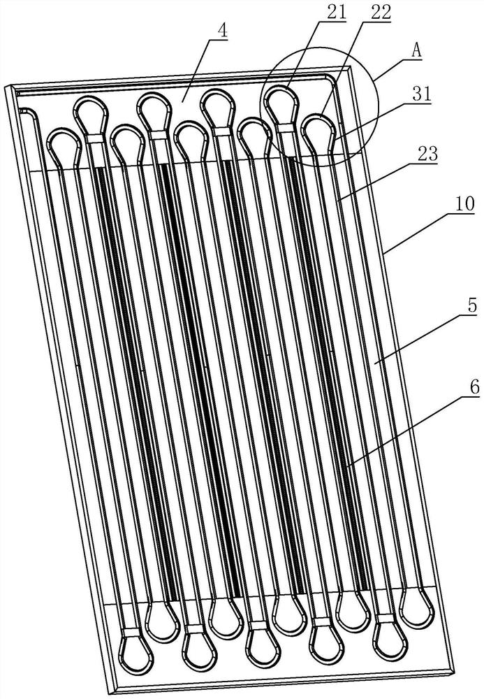 High-efficiency high-density radiant floor heating module