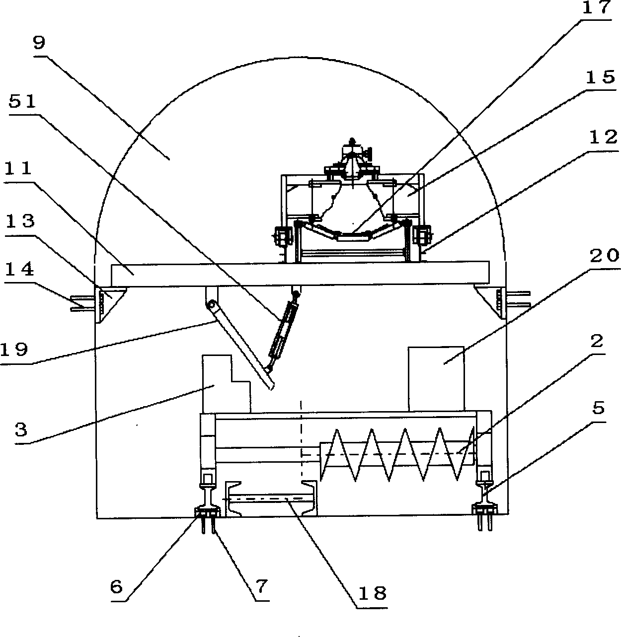 Spiral coal-loader type underground coal storage device