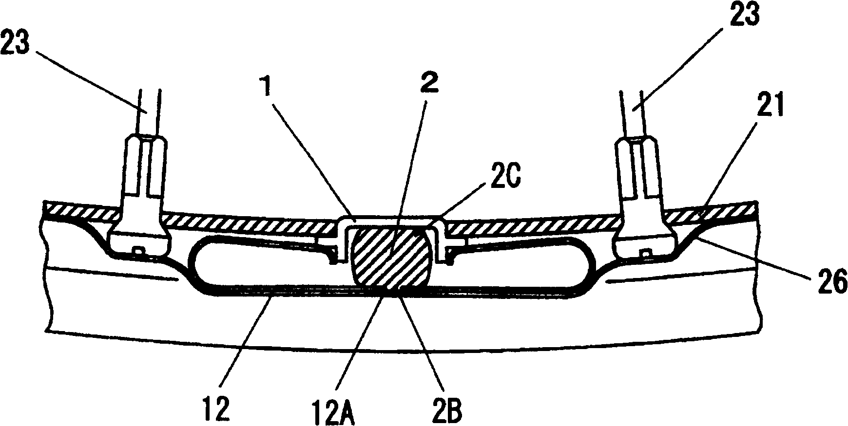 Internal pressure informing device for tire and rim and tire assembly using the same