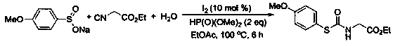 Preparation method of thiocarbamate compound