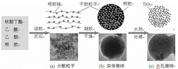 Preparation method for anatase titanium dioxide nanocrystalline mesoporous microsphere