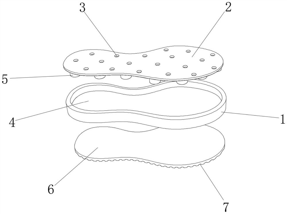 Sole air cushion spring and sole and shoe with same