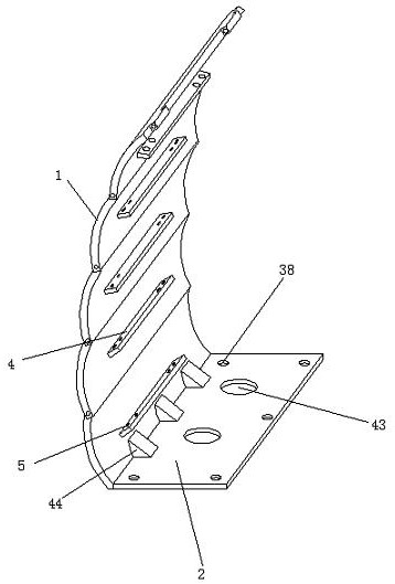 Supporting frame connecting and mounting assembly of curved-surface inner wall foundation pit for building construction