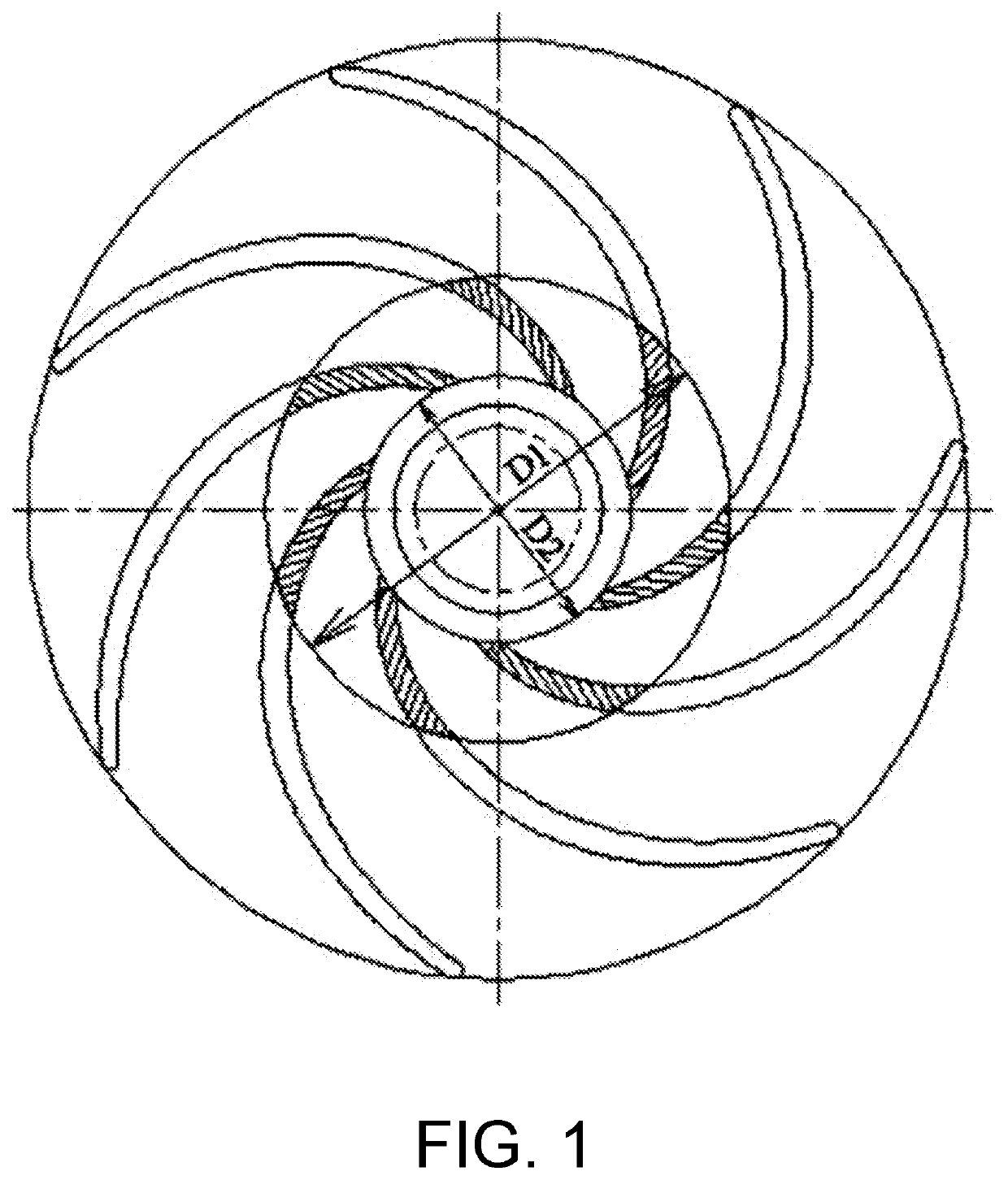 Curved surface processing method for inlet edge of cylindrical blade of centrifugal pump impeller