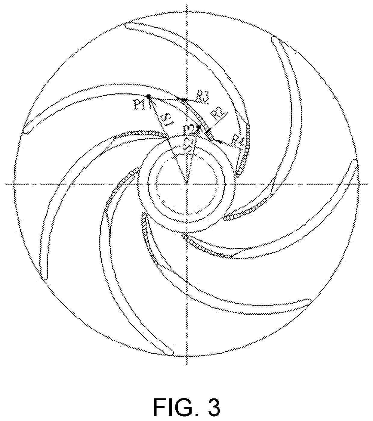 Curved surface processing method for inlet edge of cylindrical blade of centrifugal pump impeller