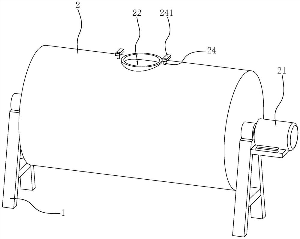 A stirring device for ceramic raw materials