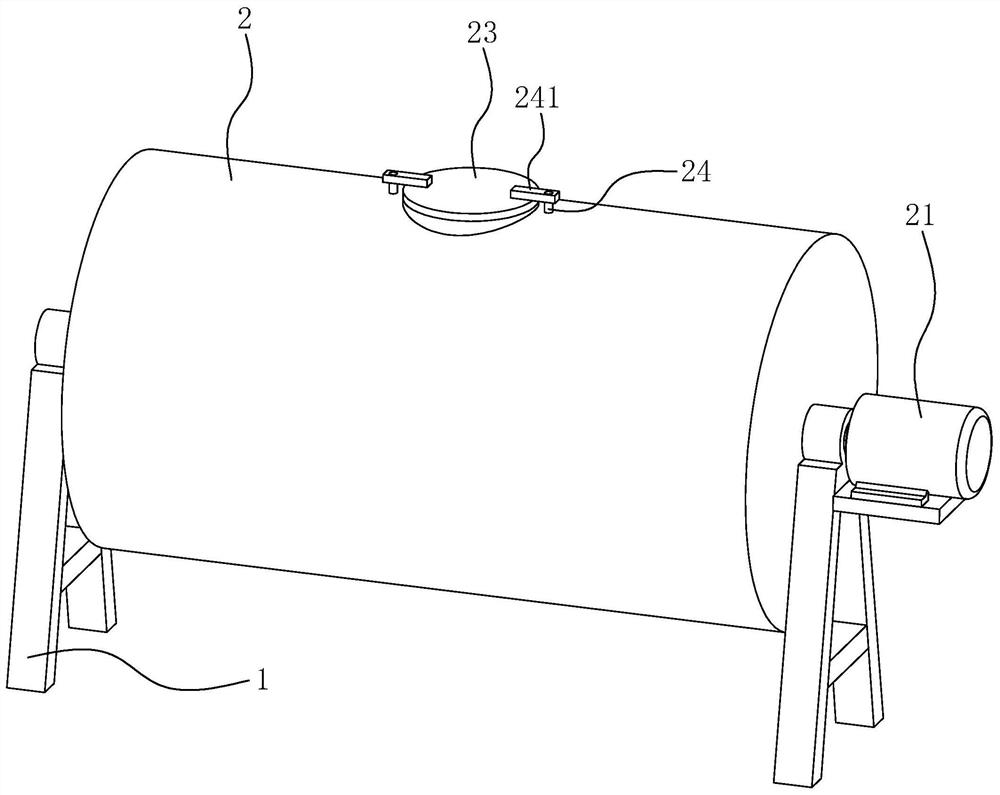 A stirring device for ceramic raw materials