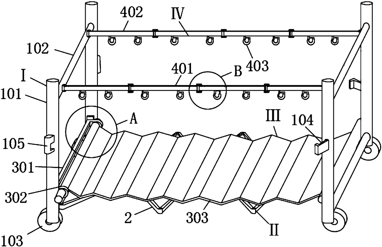 Conveniently moving foldable airing rack for agricultural production