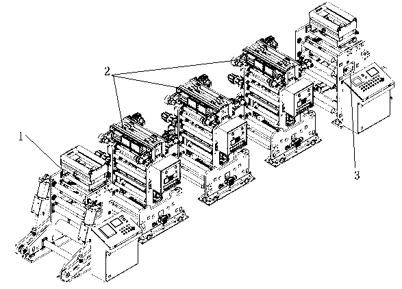 Modular wide hot stamping machine