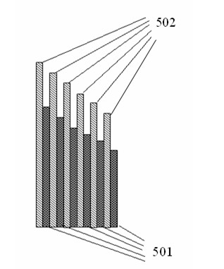 Ultraviolet-light gallium nitride semiconductor light emitting diode with gradient electron barrier layers