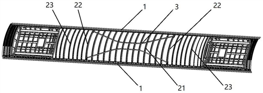 Roof framework structure, vehicle body and rail vehicle