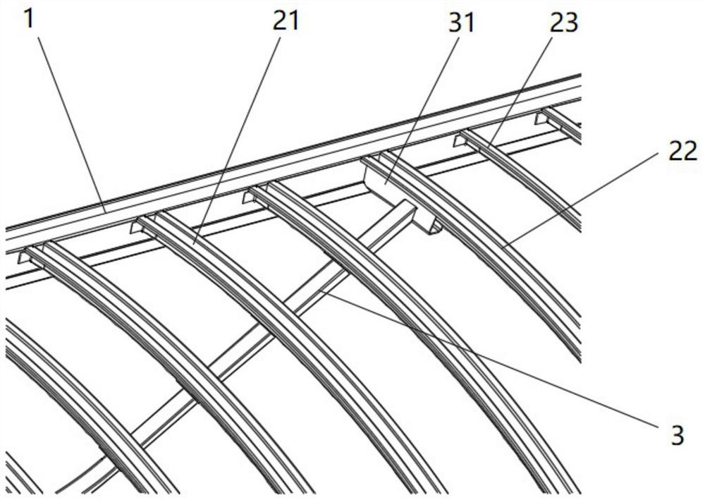 Roof framework structure, vehicle body and rail vehicle