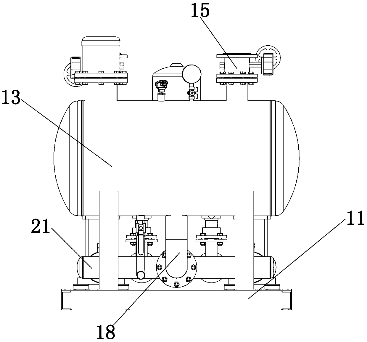 Secondary water supply device for servo motors