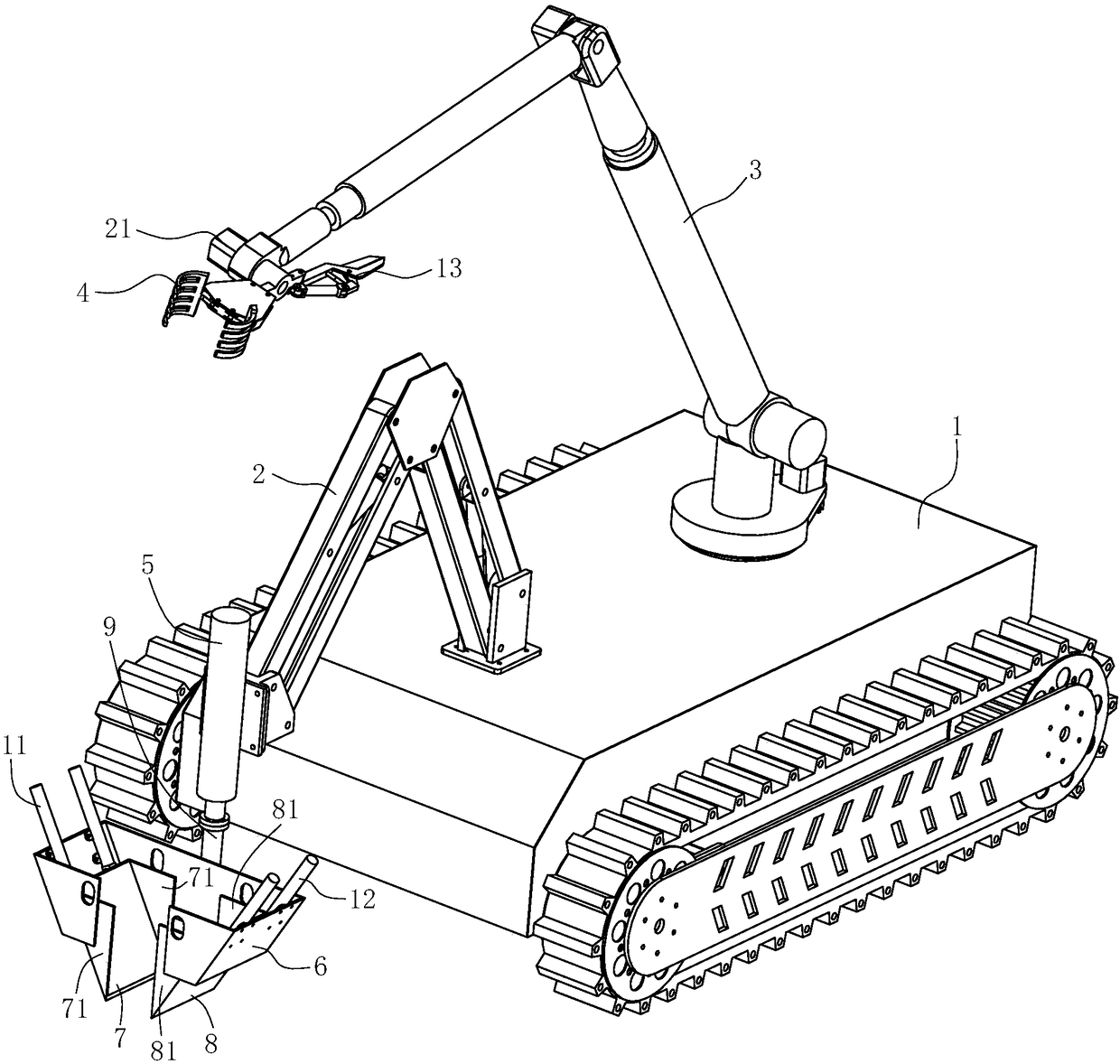 Tree planting and moving robot