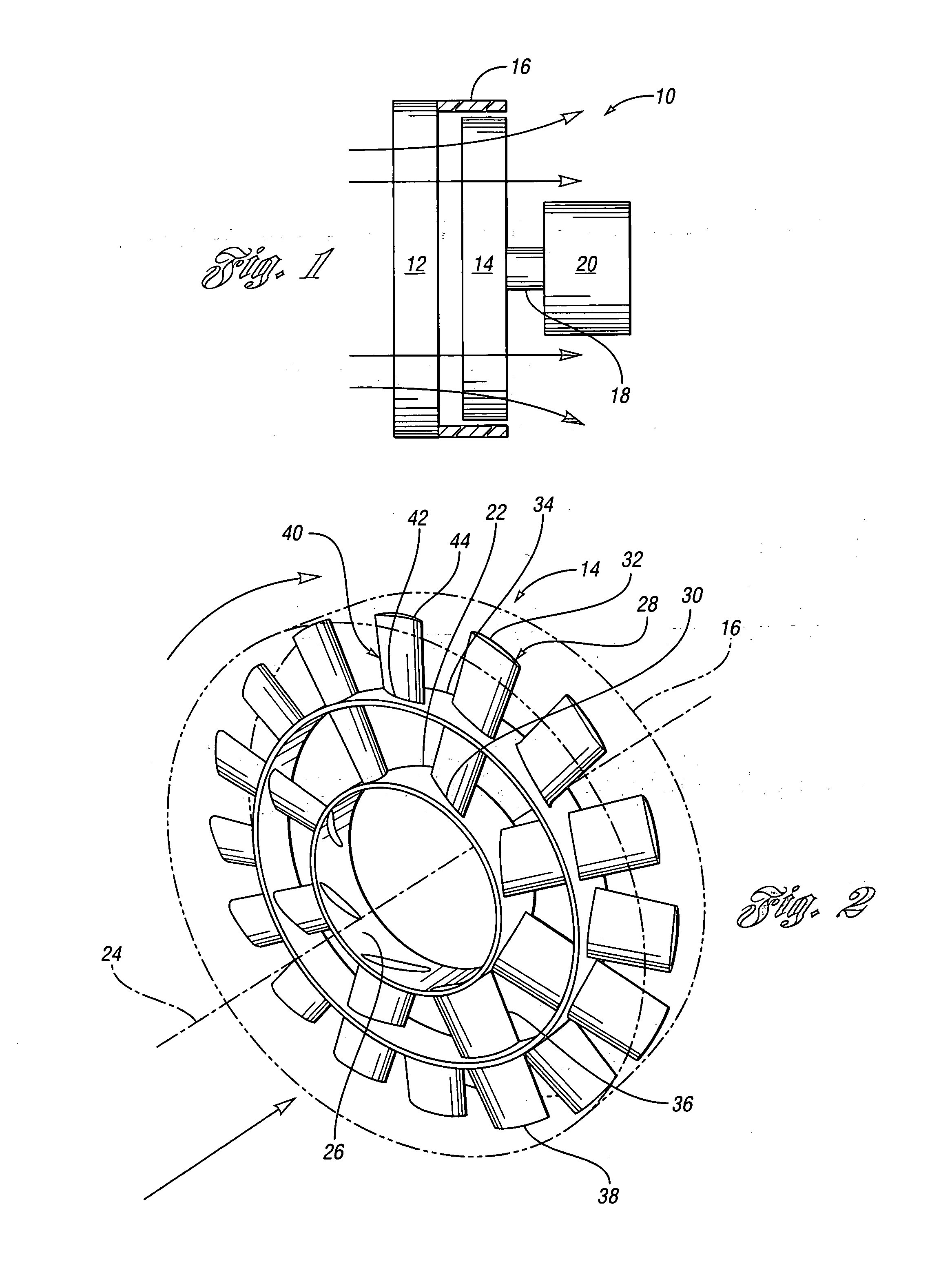 Rotary axial fan assembly