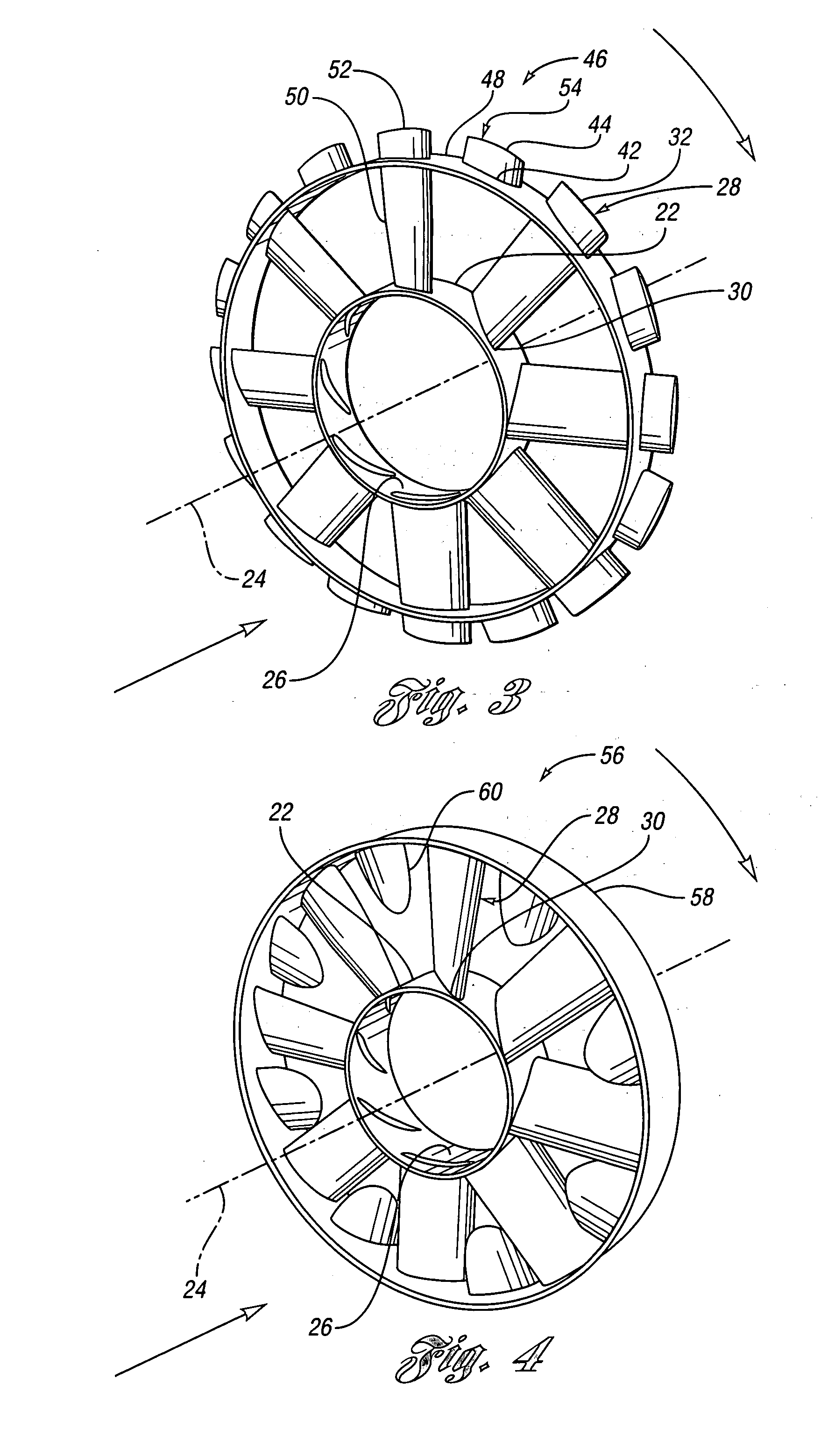 Rotary axial fan assembly