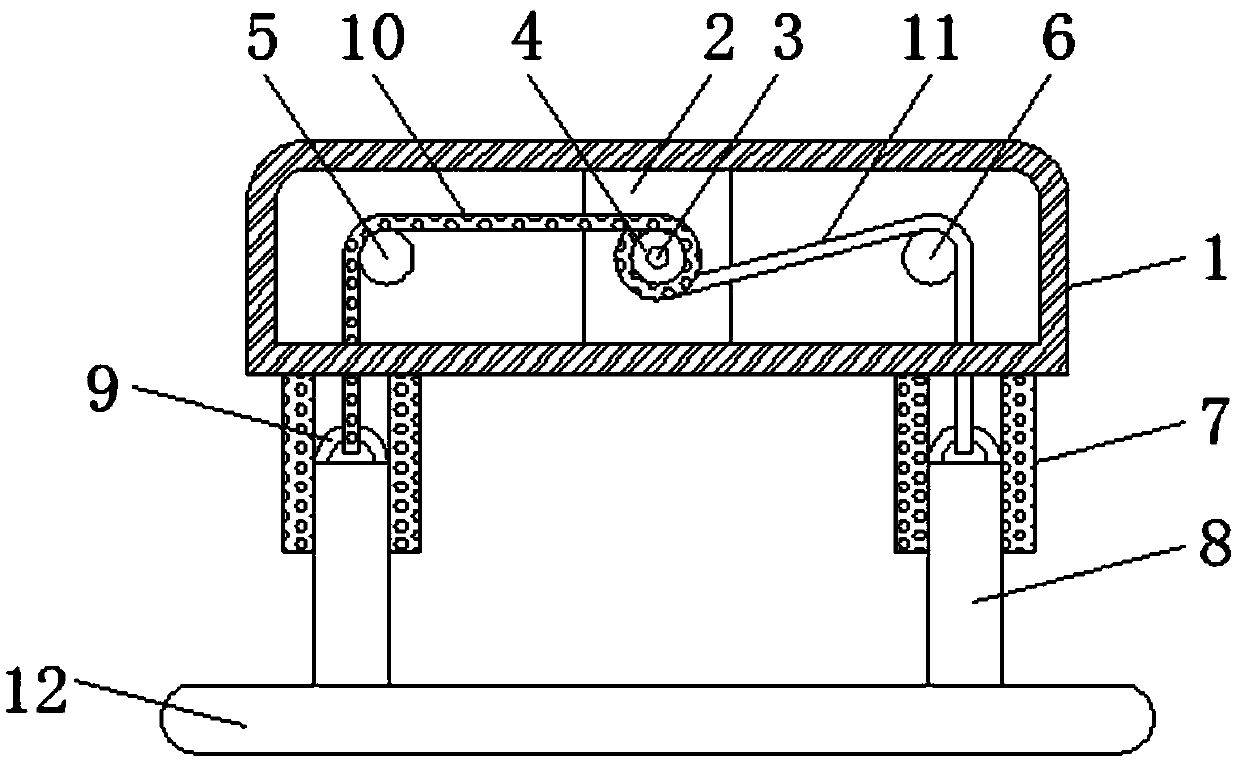 Electric airing rack with wobble preventing function