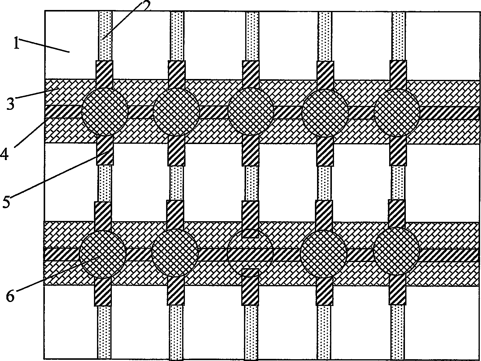 Triple pole structure of plane type field emission, and preparation method