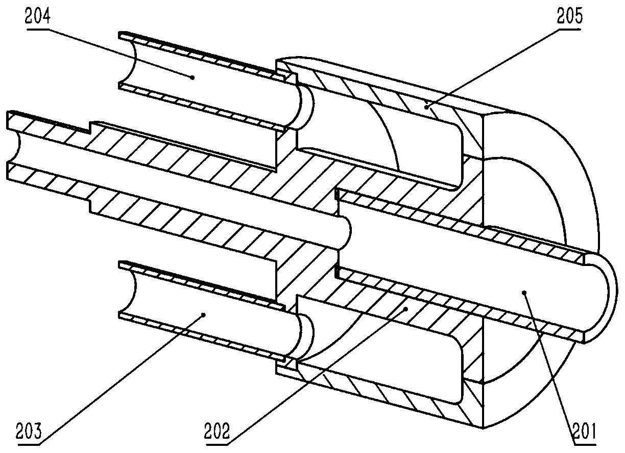 A cathode water cooling structure of a magnetoplasma thruster