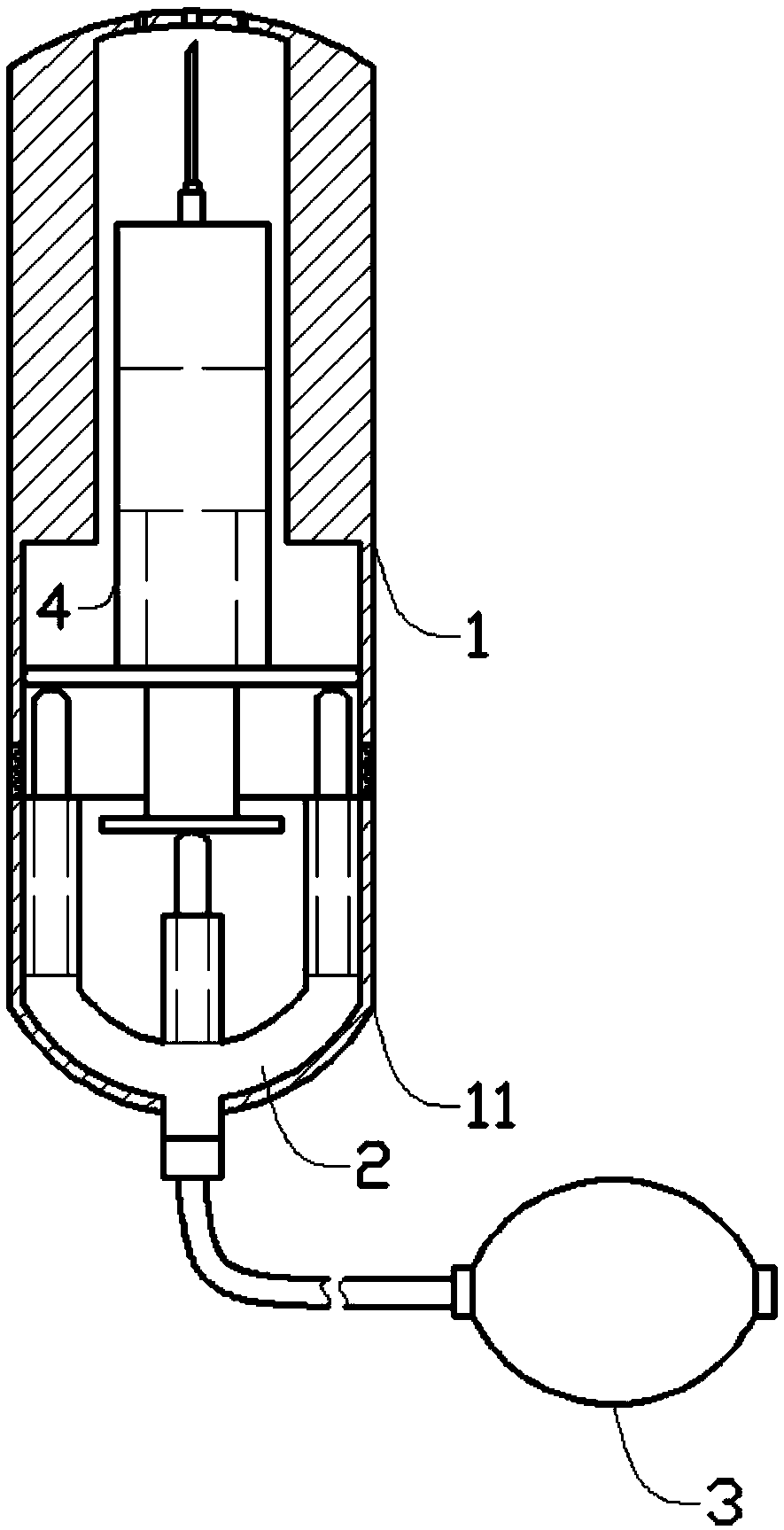 Airbag type constant speed automatic injection device