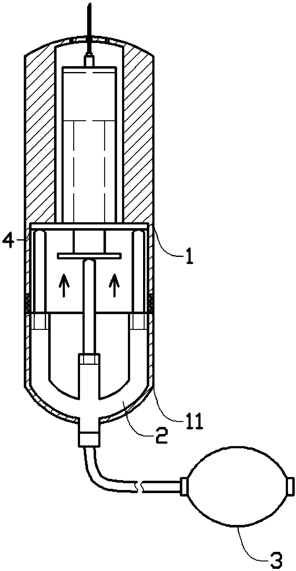 Airbag type constant speed automatic injection device