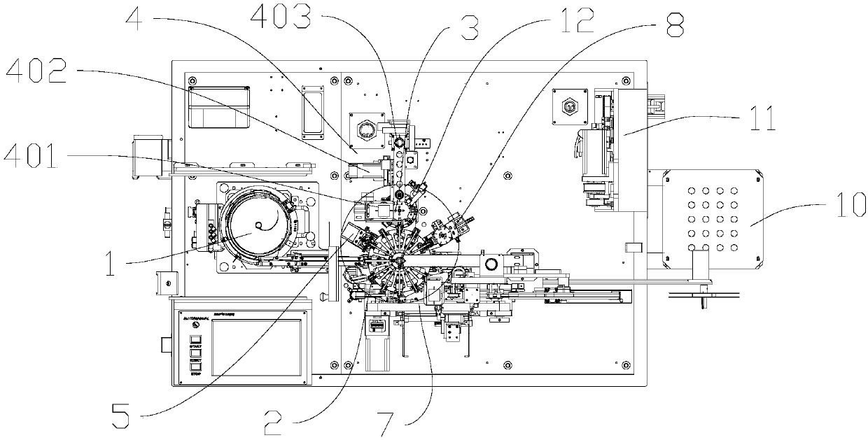 Light splitting and taping integrated LED detection method and device