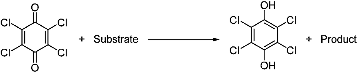 Method for regenerating chloranil by oxidation of hydrogen peroxide