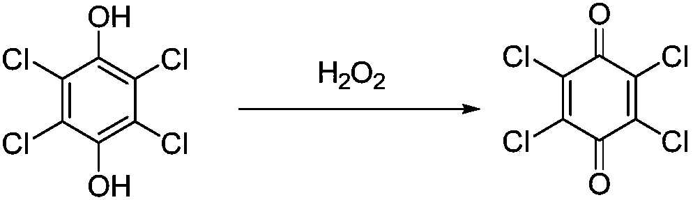 Method for regenerating chloranil by oxidation of hydrogen peroxide