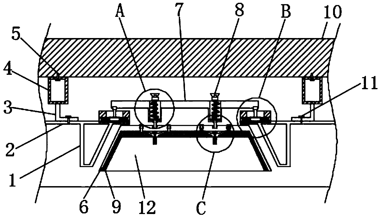 High-performance connecting structure of stone curtain wall deformation joint