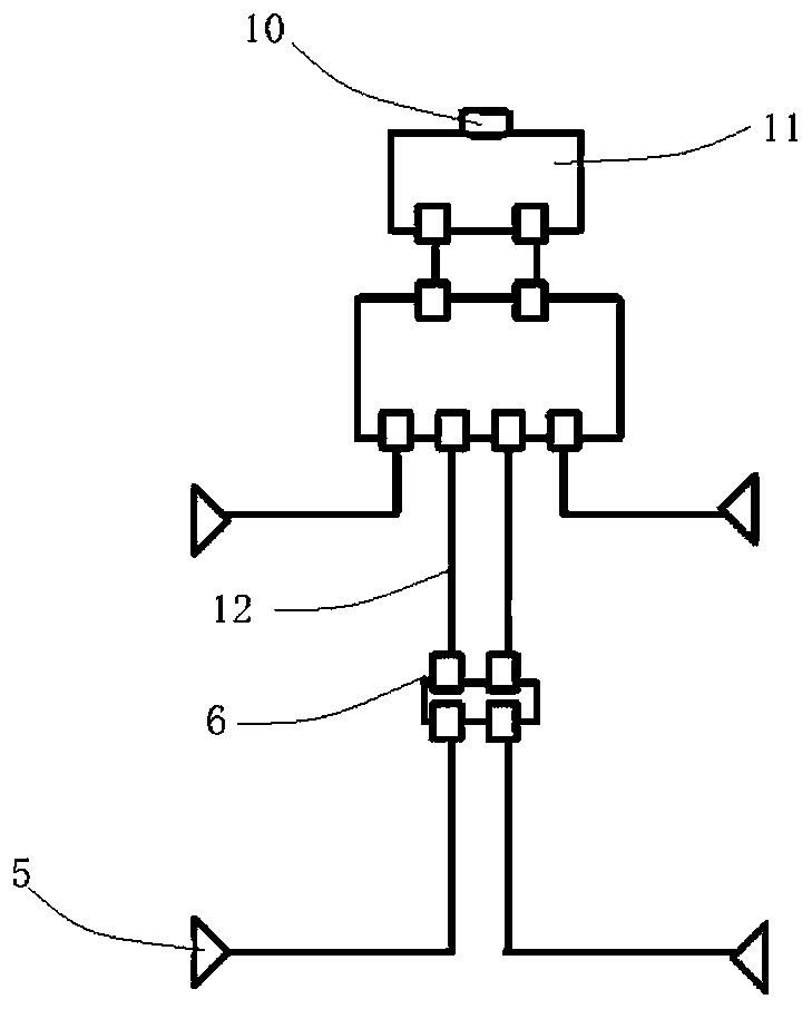 Vacuum and pressure test bench for full pipeline of braking system