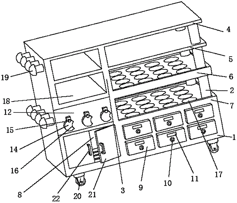 Sports goods storage rack