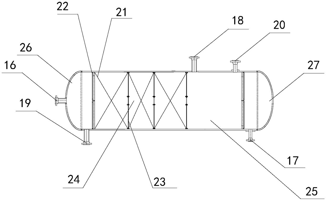 Coking emptying tower oily wastewater treatment device and method