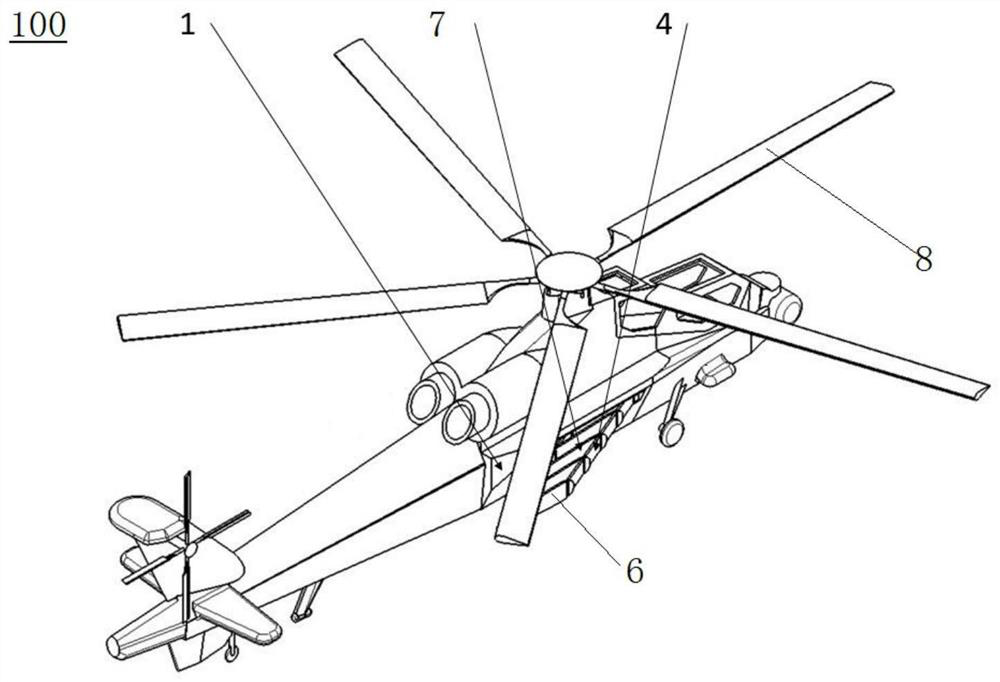 Conventional layout helicopter and flight control method