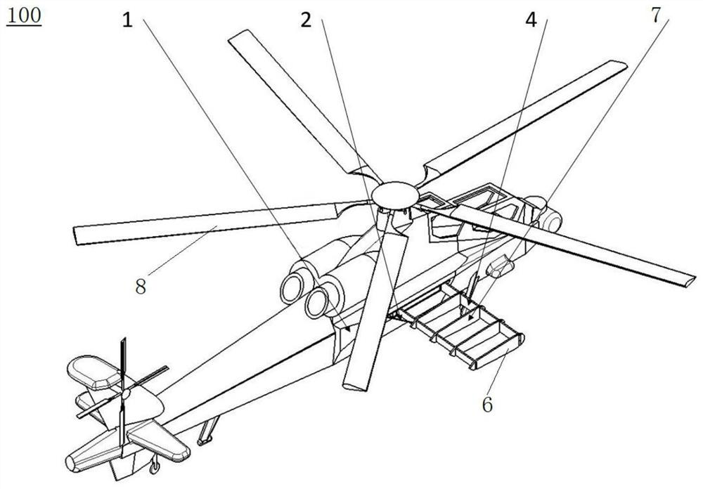 Conventional layout helicopter and flight control method