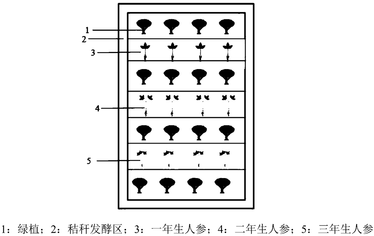 Production method and application of straw-sourced ginseng facilitation cultivation matrix