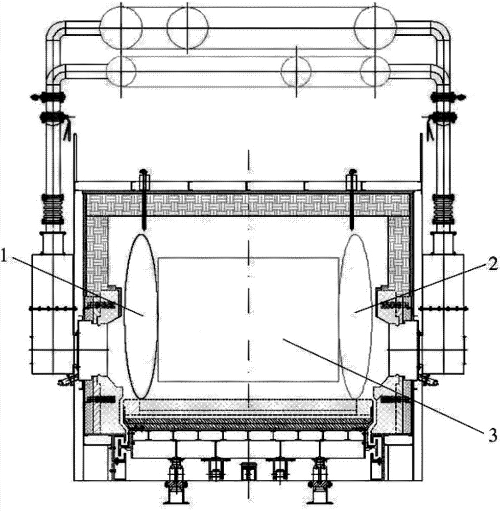 Bogie type heating furnace capable of controlling gas flow field