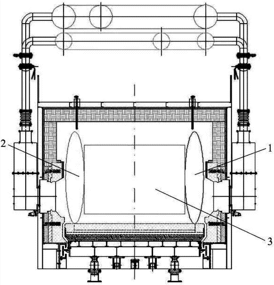 Bogie type heating furnace capable of controlling gas flow field